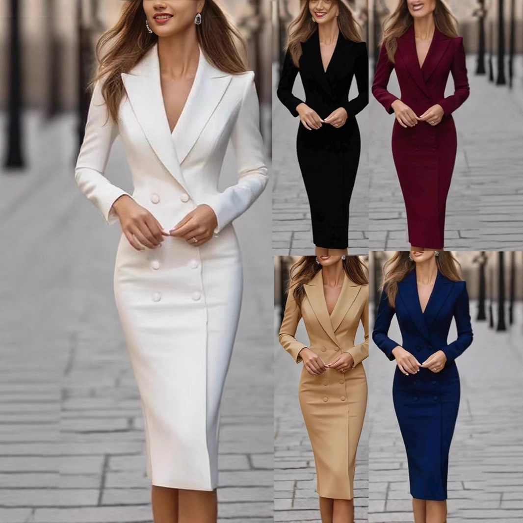 Vestido de Fiesta Elegante de  - Linen Dress Wrap reseña y precio
