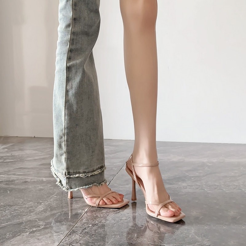 Sandalias de tacón de aguja pa - Sandal Strappy Heeled reseña y precio
